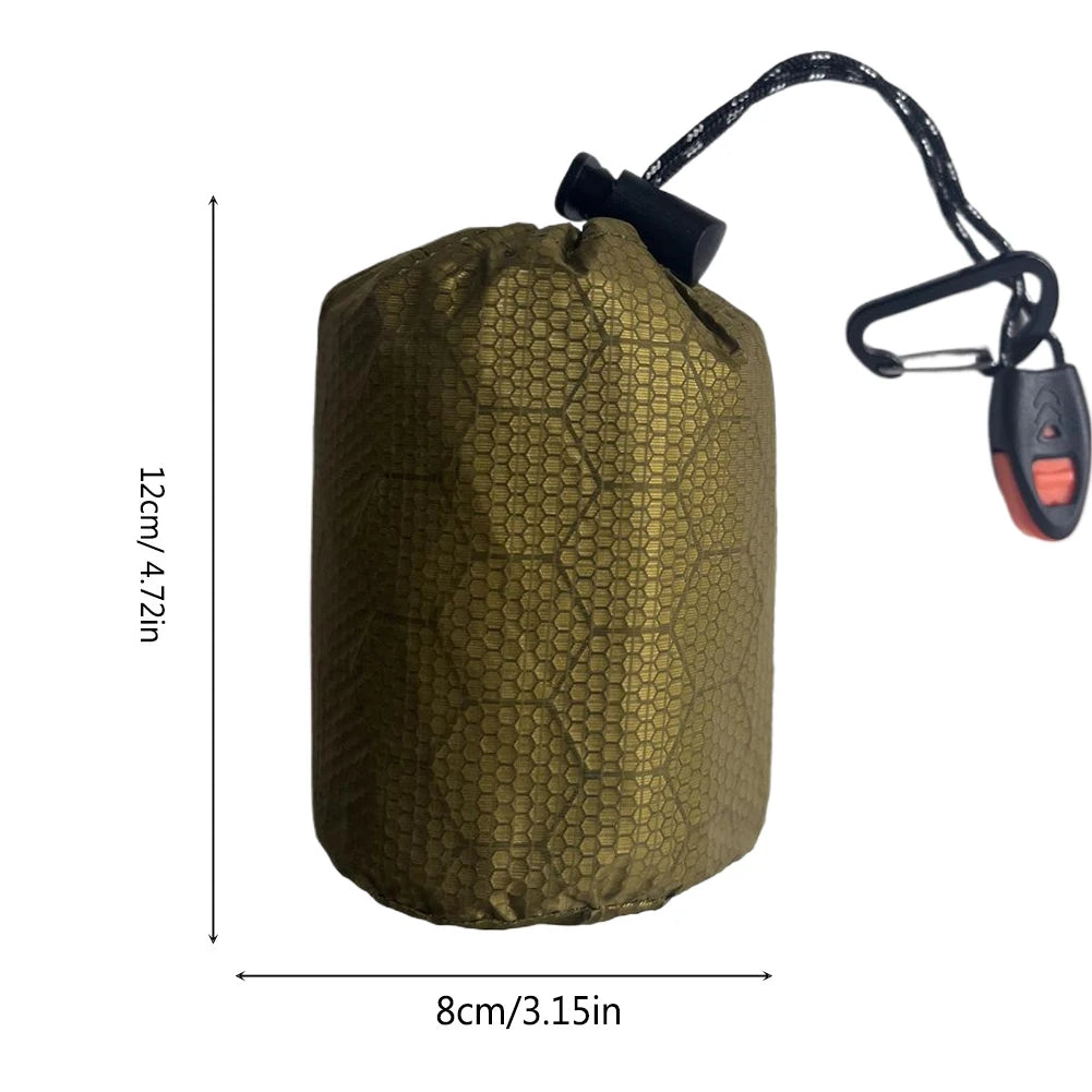 Thermal Sleeping Bag,Survival Blanket PE Aluminum Film Warm Windproof Waterproof for Outdoors