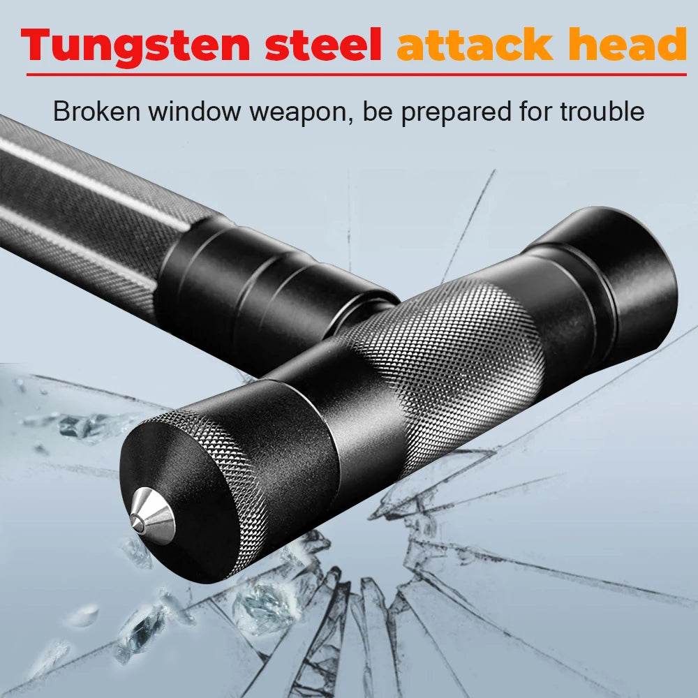 Multi Mountaineering Stick with Camouflage Backpack T-shaped Retractable Folding Stick Climbing Tool
