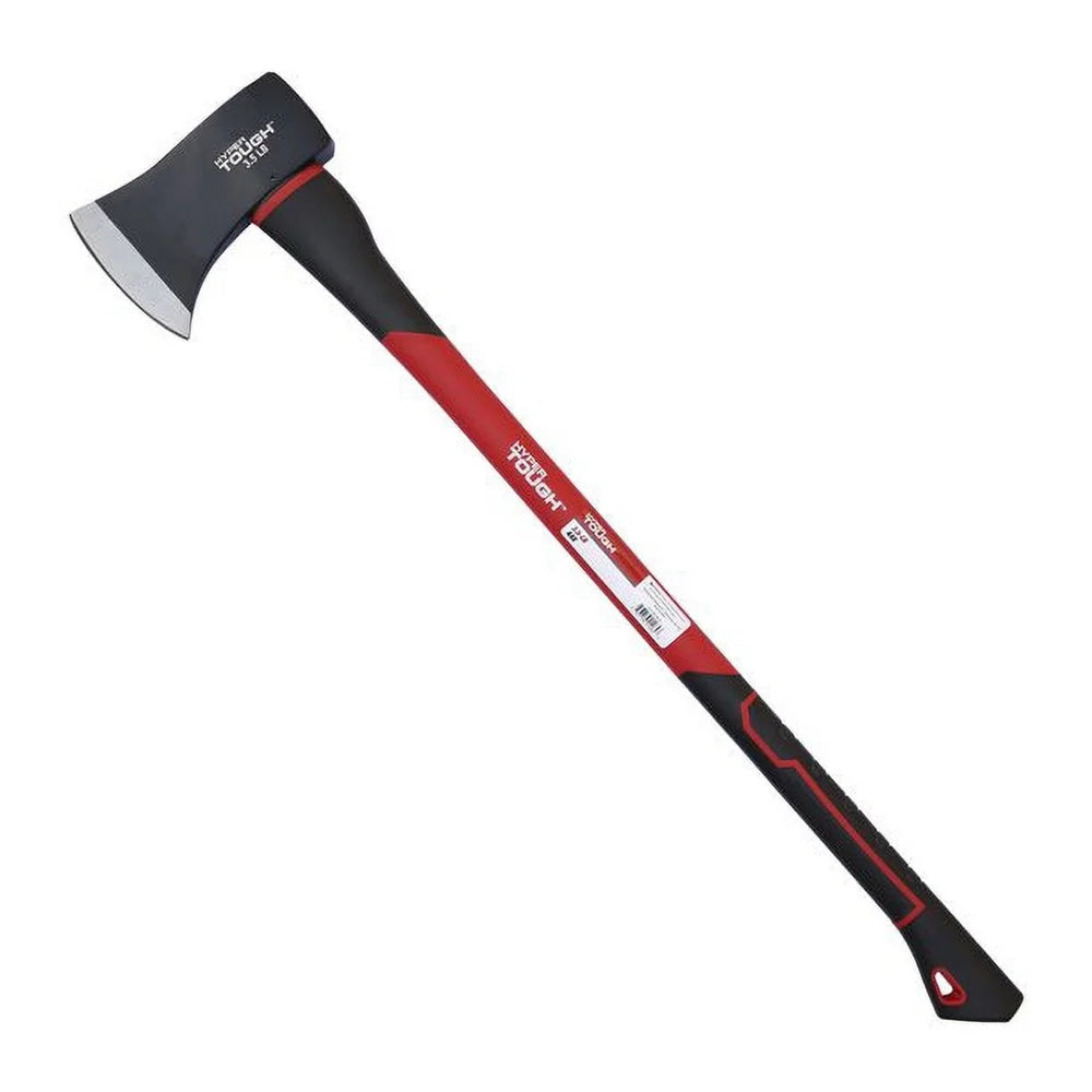 5lb Single Bit Axe High Quality Steel Head Durable Fiberglass Handle Non-Slip Grip wood Cutting Tool