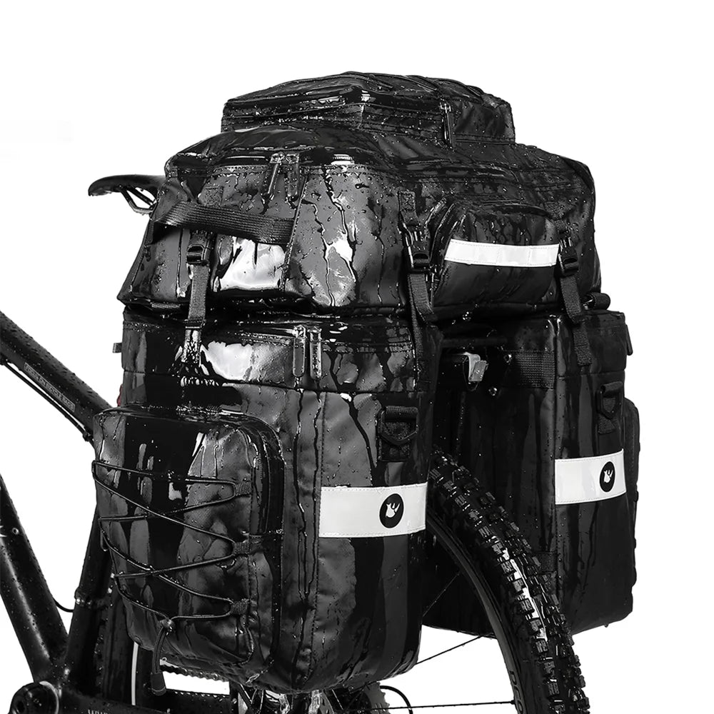 Rhinowalk Bike Trunk Bag 3 in 1 Big Capacity, Double Side Rear Rack Seat, city,travel,mountain