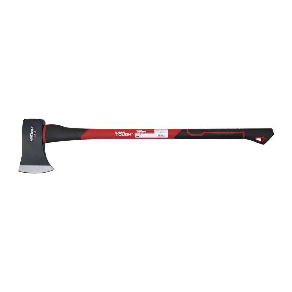 5lb Single Bit Axe High Quality Steel Head Durable Fiberglass Handle Non-Slip Grip wood Cutting Tool