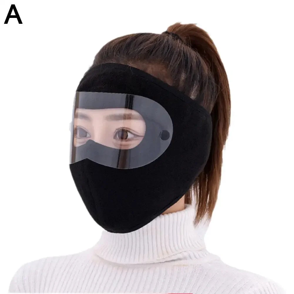 Windproof Anti Dust Full Face Masks Cycling Ski Breathable Eye HD Anti Fog Goggles Hood Cover