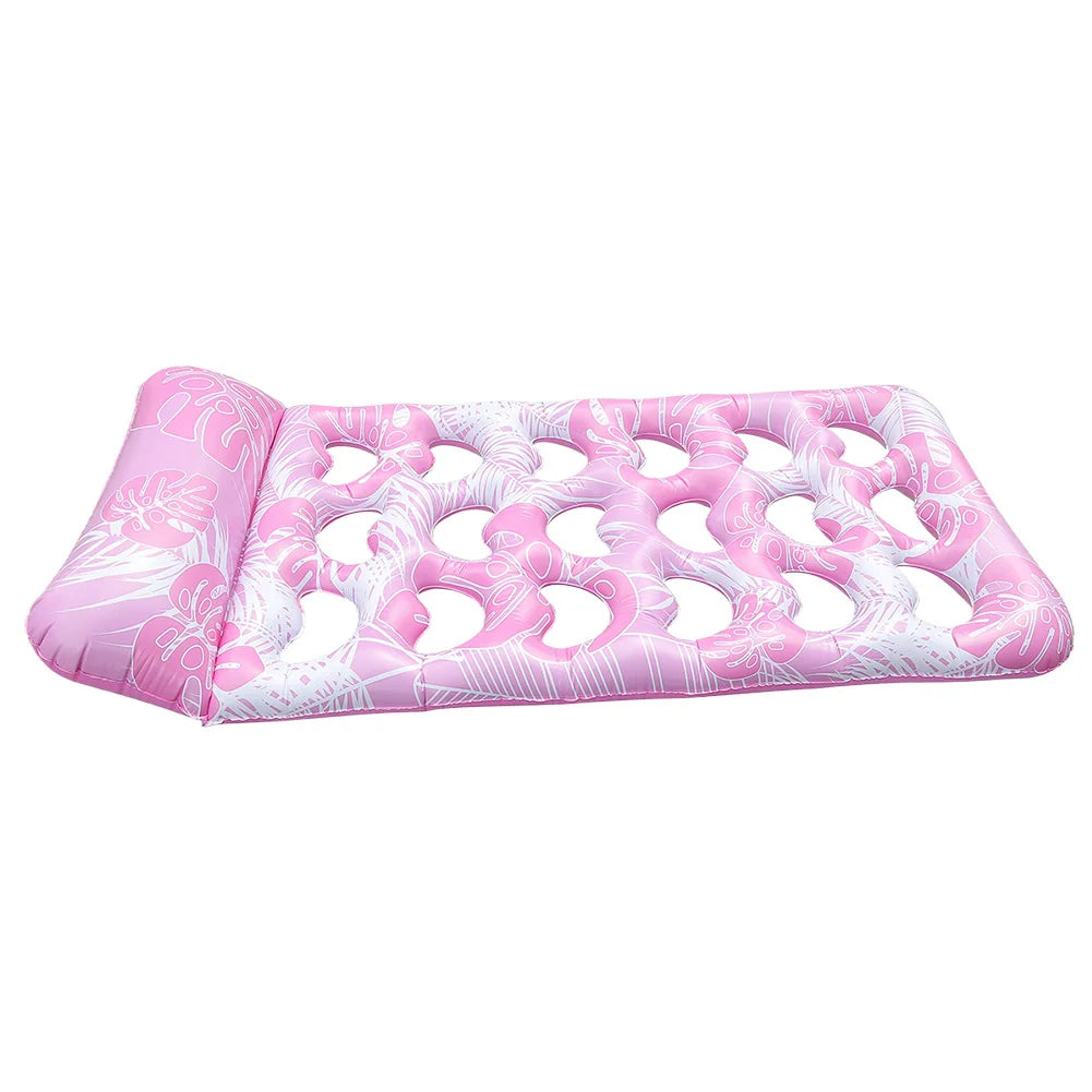 Pool Floats Hammock, Headrest Inflatable Water Sleeping Bed Portable Floating Lounger Air Mattress