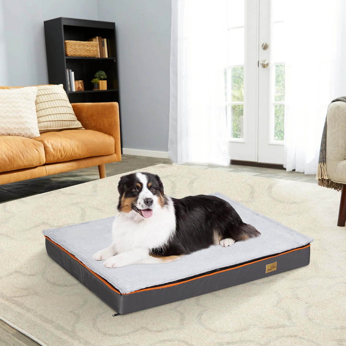 Dog Pet Bed Large Padded Orthopedic Foam Cushion with Washable Cover