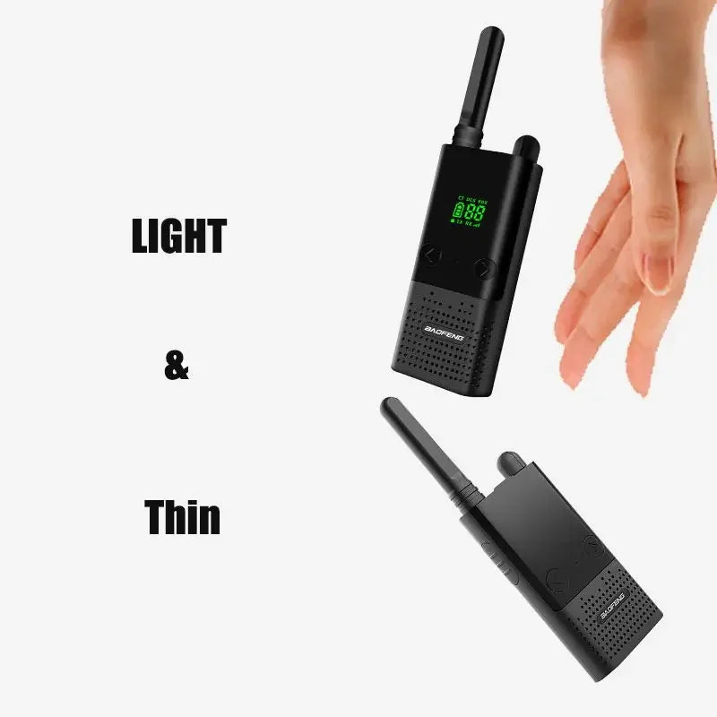 BF-T9 2.2CM Thin Walkie 400-470MHz Portable 2Way Radio BFT9 USB Charge CB Ham Radio Transceiver T9