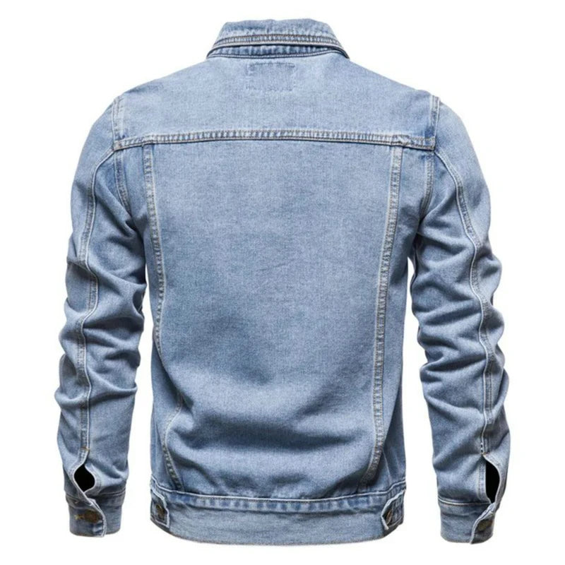New Autumn Men's Casual Workwear Jeans Jacket Loose Casual Versatile Youthful Male
