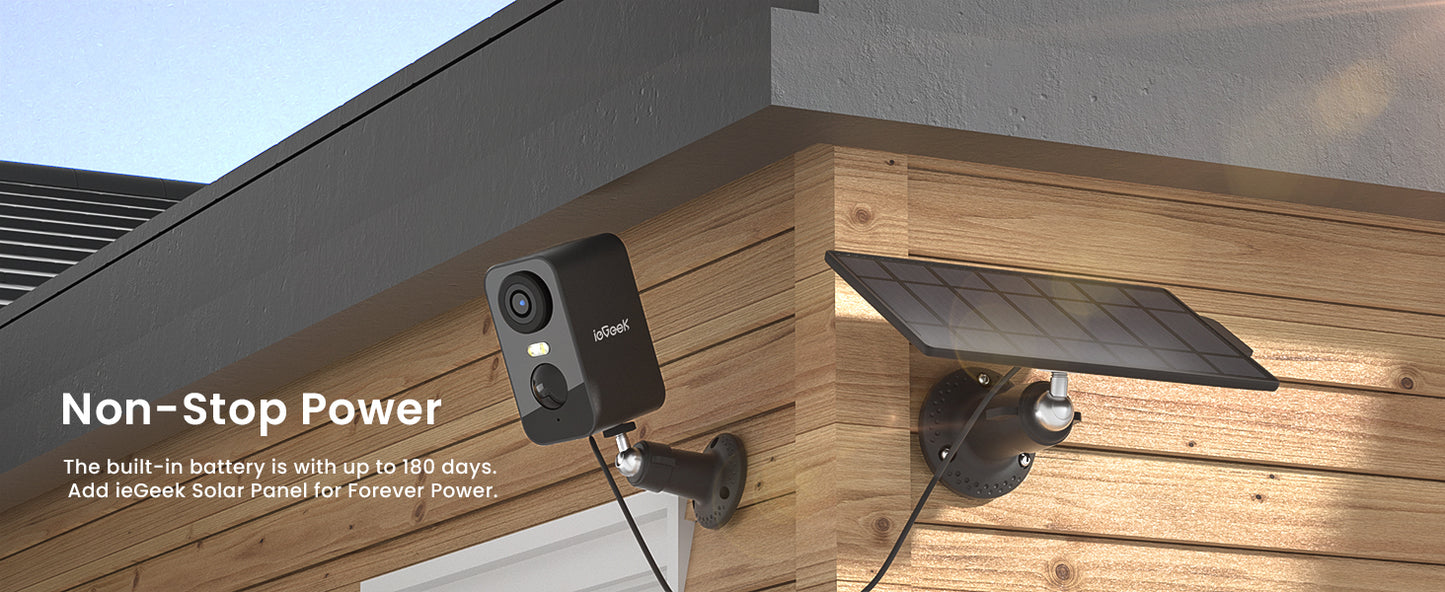 2K 3MP WiFiSolar Security Camera Outdoor Wireless, Color Night Vision,Motion Detection