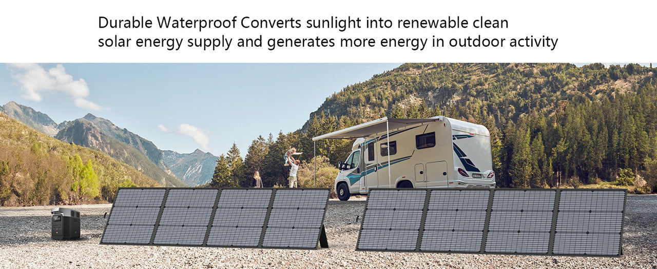 MHPOWOS 400W fold/Portable Solar Panel 31 V Charger,7 in 1 Solar Cable, Camp , Outdoor, Powerstation