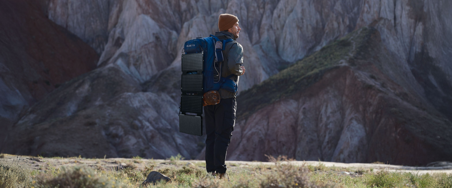 [US Stock] BLUETTI Handsfree 1 Solar Backpack Power Station, 268.8Wh 300W LiFePO4 Solar Generator