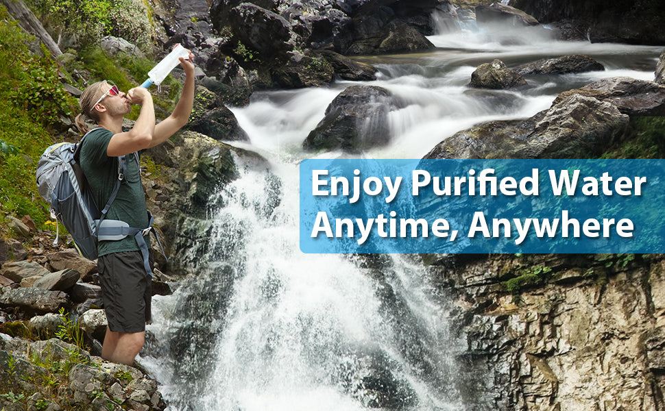 Waterdrop Filter Straw, Purifier Survival.Camping, Travel, Backpacking, Emergency Prepare, 4 Pack