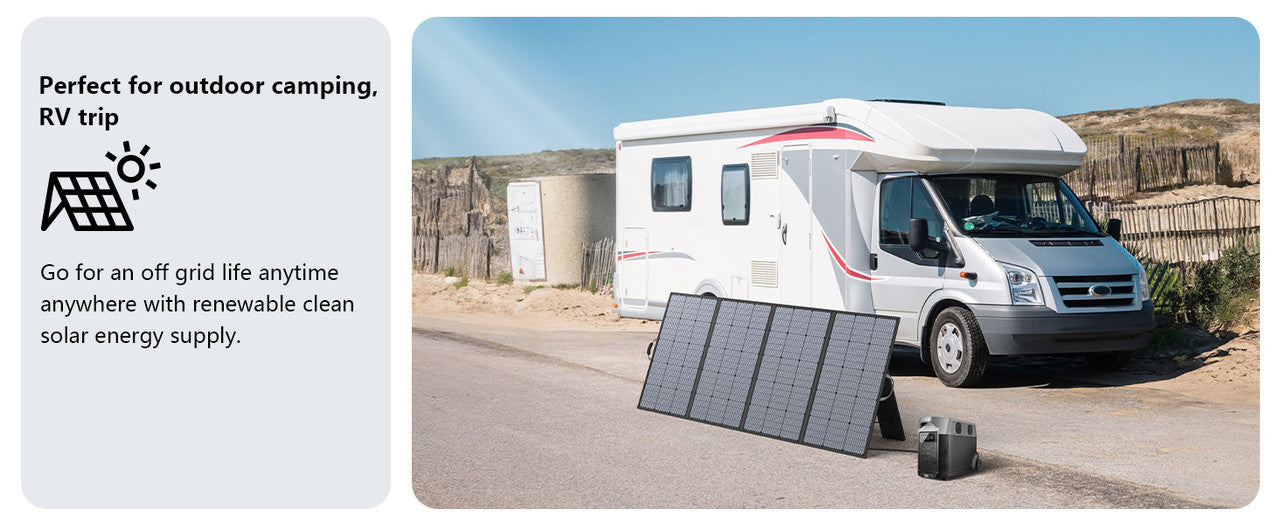 MHPOWOS 400W fold/Portable Solar Panel 31 V Charger,7 in 1 Solar Cable, Camp , Outdoor, Powerstation