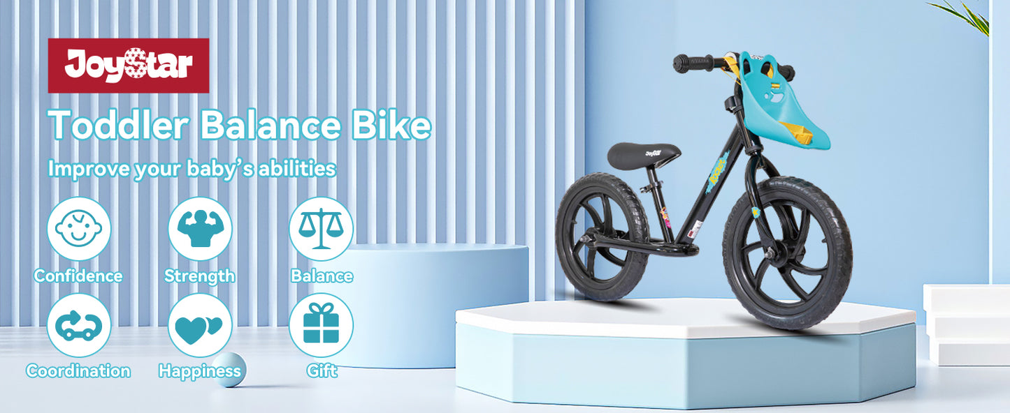 12/14 Inch Kids Balance Bike,18months-5 Years, Lightweight Balance Bikes, Footrest and Handlebar