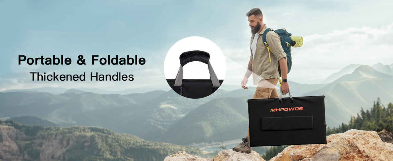 MHPOWOS 400W fold/Portable Solar Panel 31 V Charger,7 in 1 Solar Cable, Camp , Outdoor, Powerstation