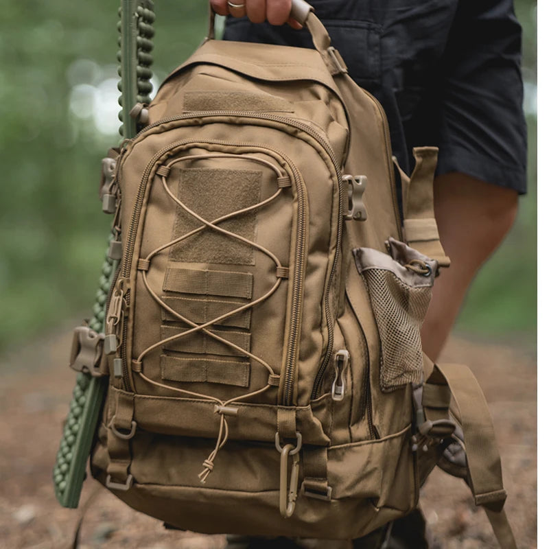 65L Outdoor Tactical Backpack Men's Outdoo Bag Large Capacity Military Army Bags Travelling Camping