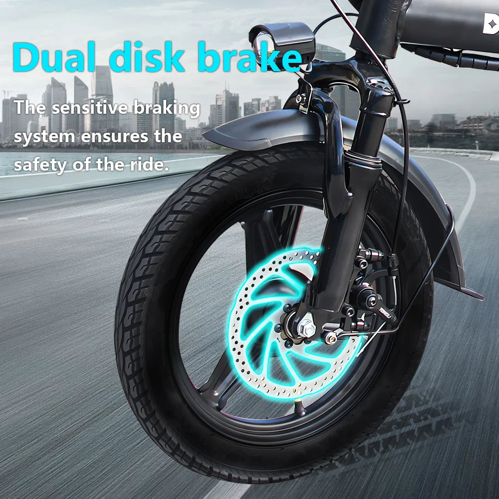 14 Inch Foldable E-Bicycle 400W Motor 48V 15AH Adult MiniSuitable for City Commuting Travel