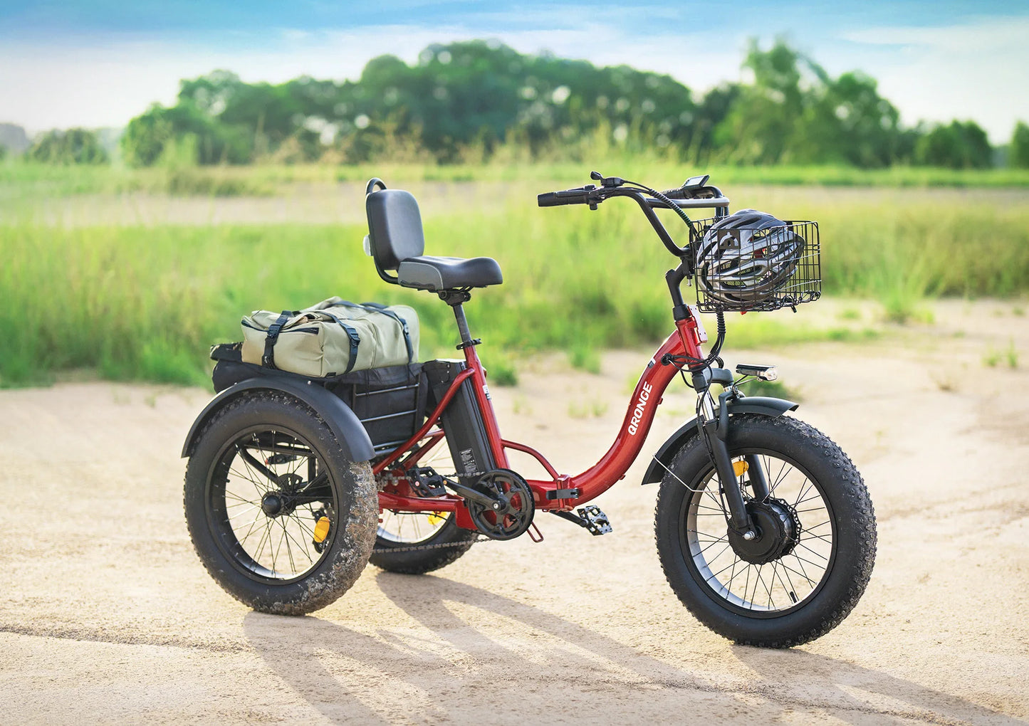 E-tricycle/Bike, Adults 960W Peak 36V 13.5AH Battery Folding 50 Miles Range Fat Tire,carry goods