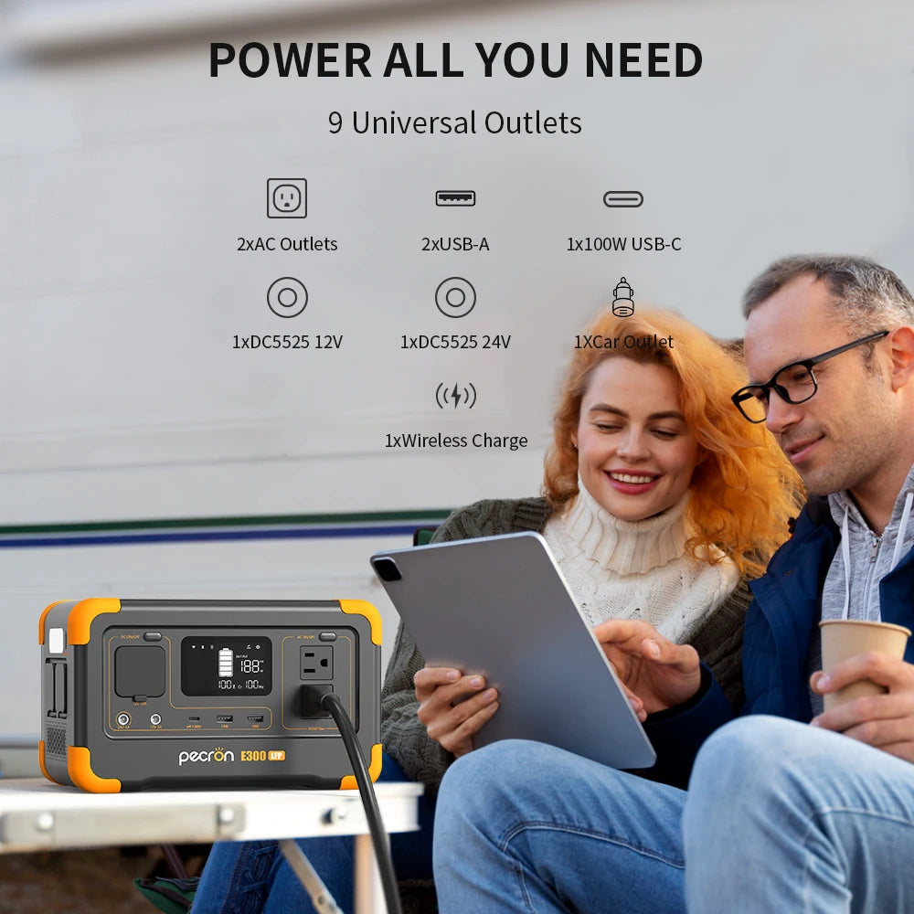 Portable Power Station with 100W Portable Solar Panel Pure Sine Wave 288Wh 600W Solar Generator