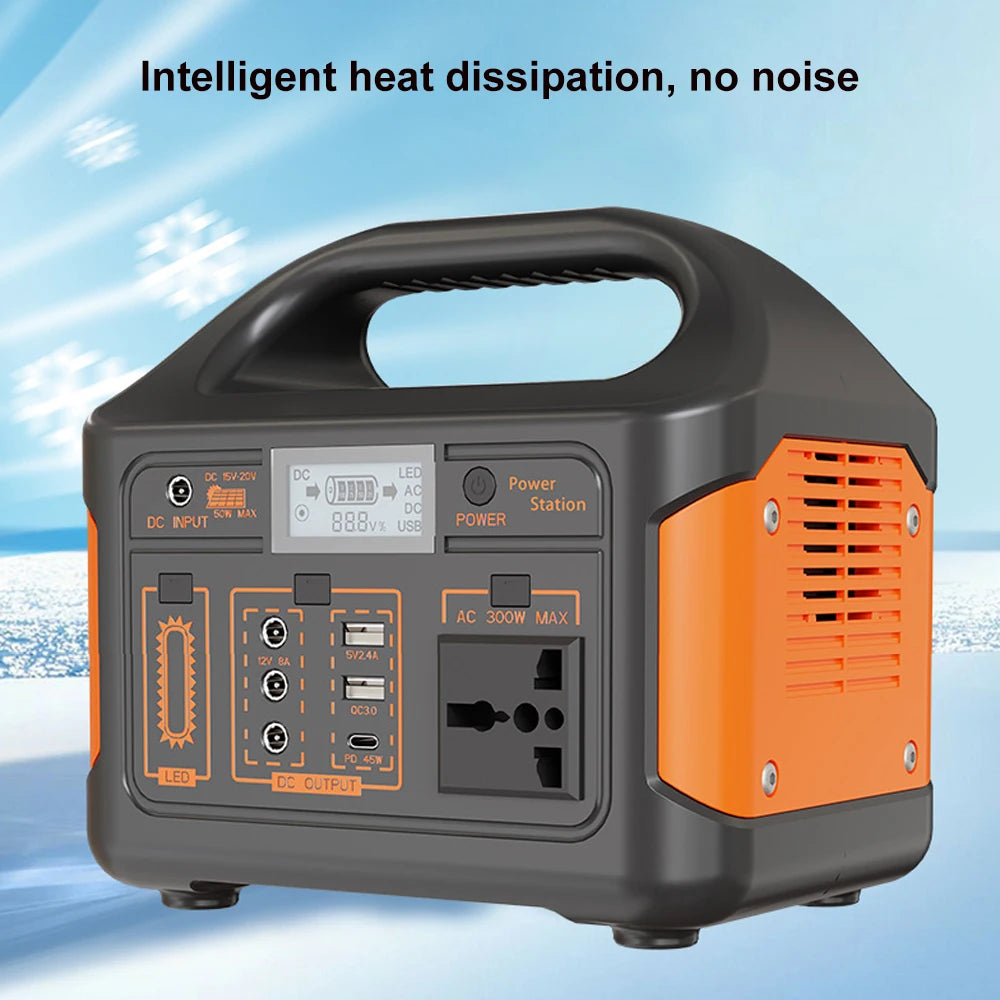 500W 300W Portable Power Station AC 110V Solar Generator LiFePO4 Battery UPS Emergency camp Home
