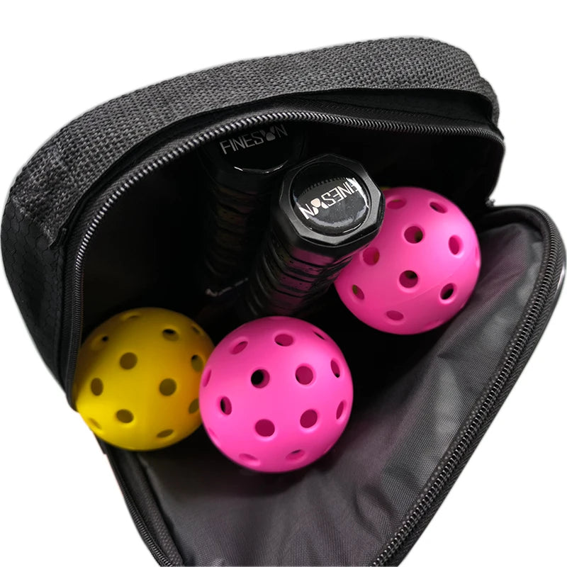 Picklebal set,Paddles 16mm Large Sweet Spot PP Honeycomb Core 4 Balls Rubber Edge Outdoor Indoor