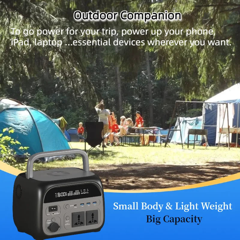 600W Solar Generator LiFePO4 BAT Portable Outdoor Activities 100W 200W Foldable Solar Panel Charger