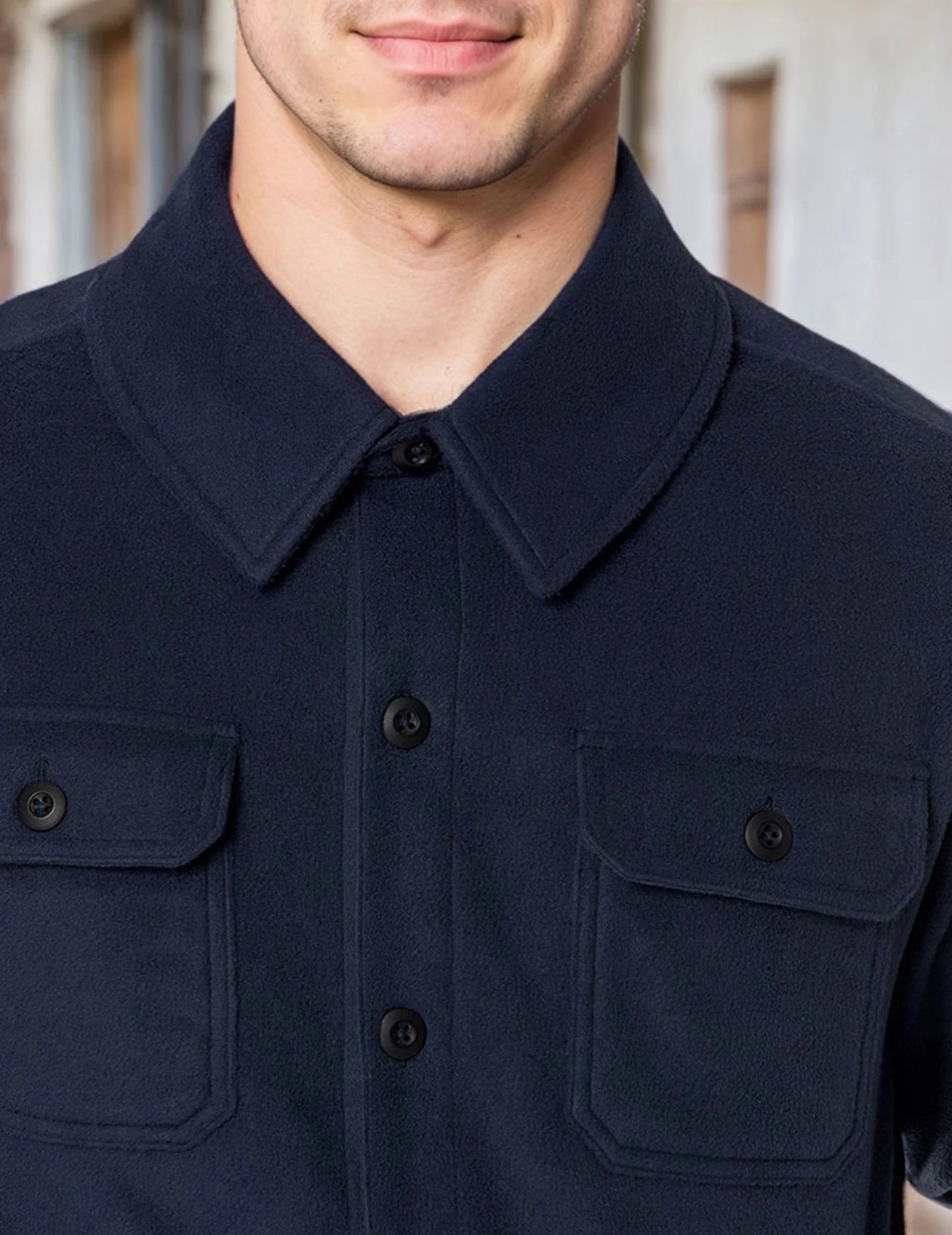 Men's Sherpa Fleece Jacket Button Down Winter Warm Hiking Fishing Outdoor Coat Casual Long Sleeve