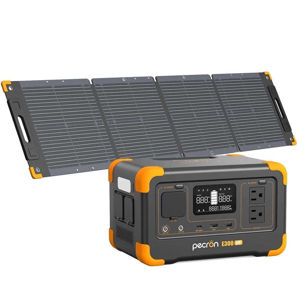 Portable Power Station with 100W Portable Solar Panel Pure Sine Wave 288Wh 600W Solar Generator