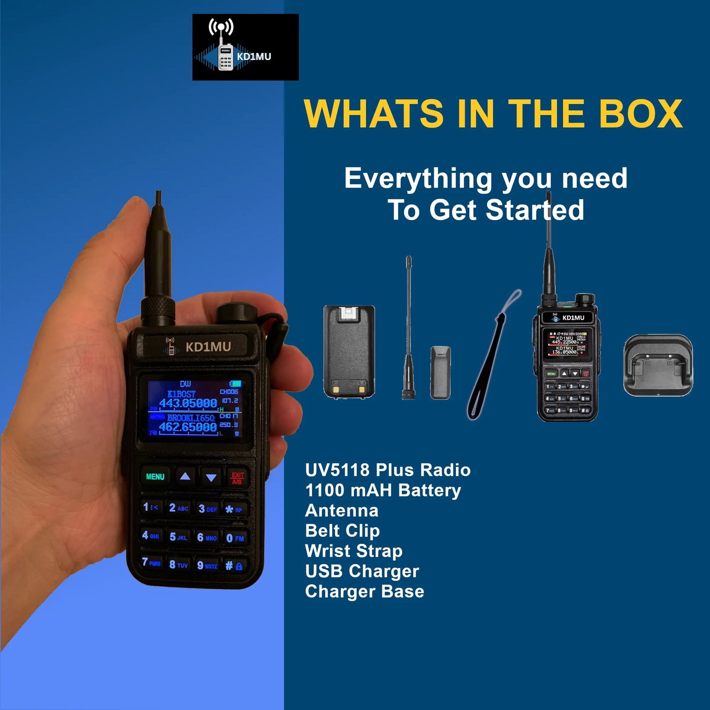uv5118 Plus Dual Band UHF VHF Walkie Talkie