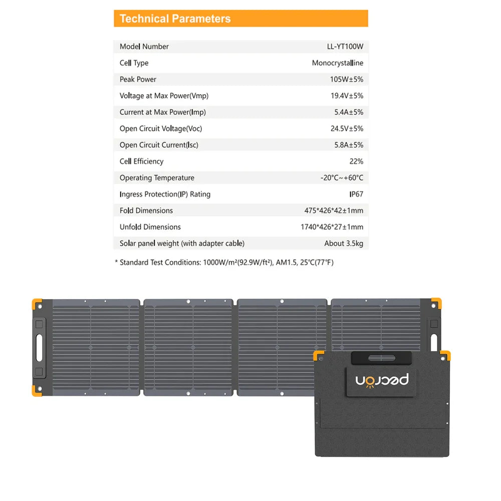 Portable Power Station with 100W Portable Solar Panel Pure Sine Wave 288Wh 600W Solar Generator