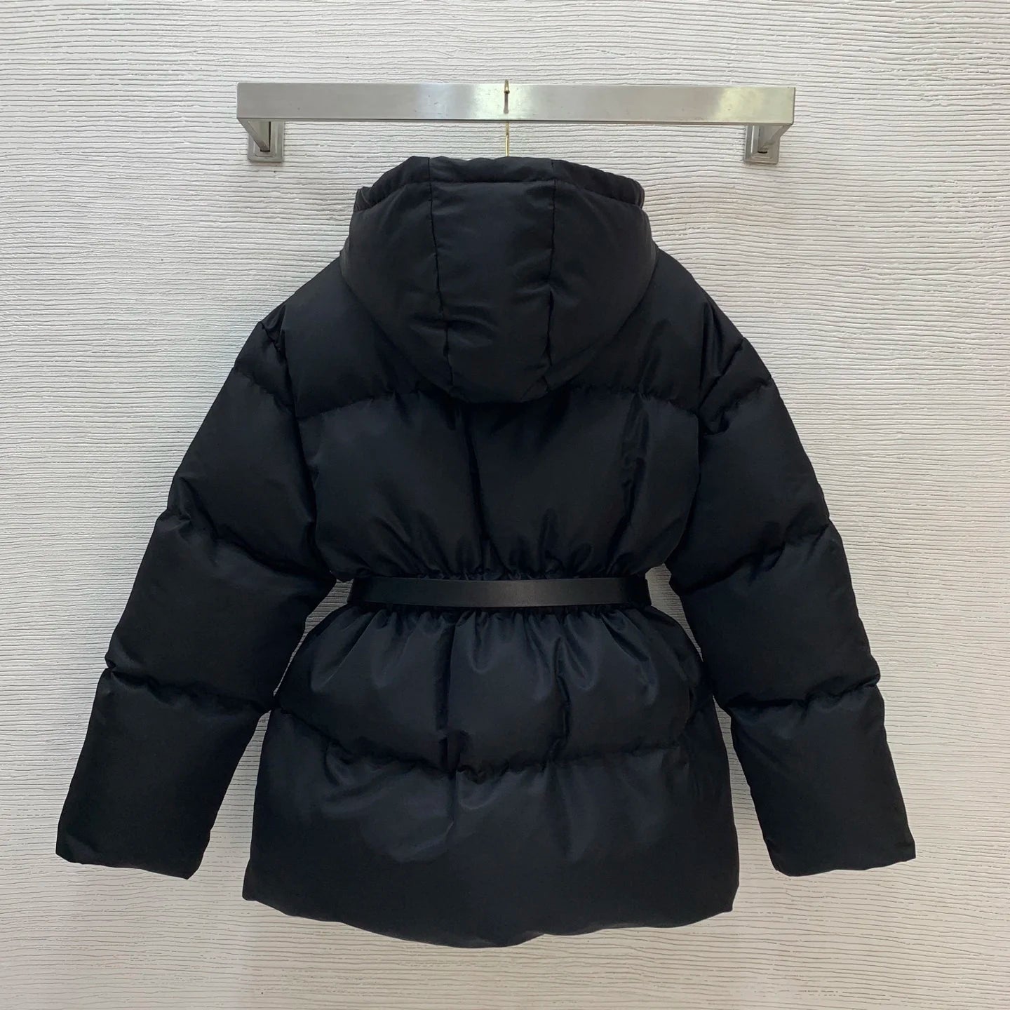 2025 Autumn/ Winter Warm Women's Cotton Jacket Metal Buckle Belt Waist Slimming Thickened Padded