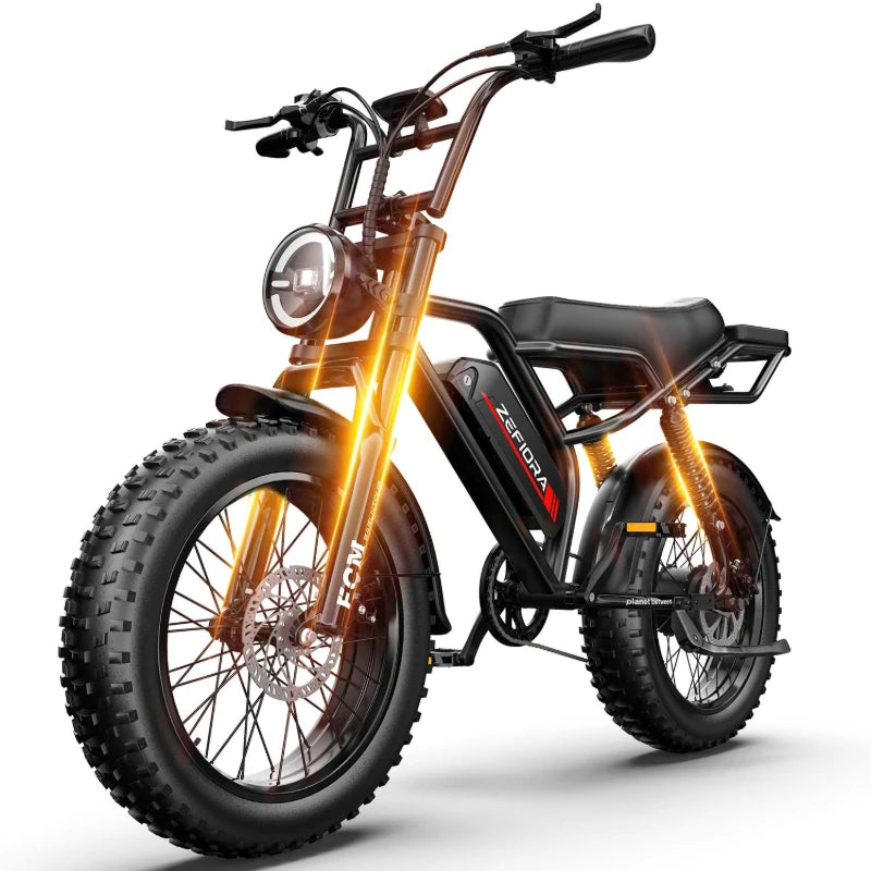  2000w 50kmh E-Bike,14 20 Inch Capable Of Climbing 45° Slopes 48v 10ah 15ah 17.5ah 20ah Battery