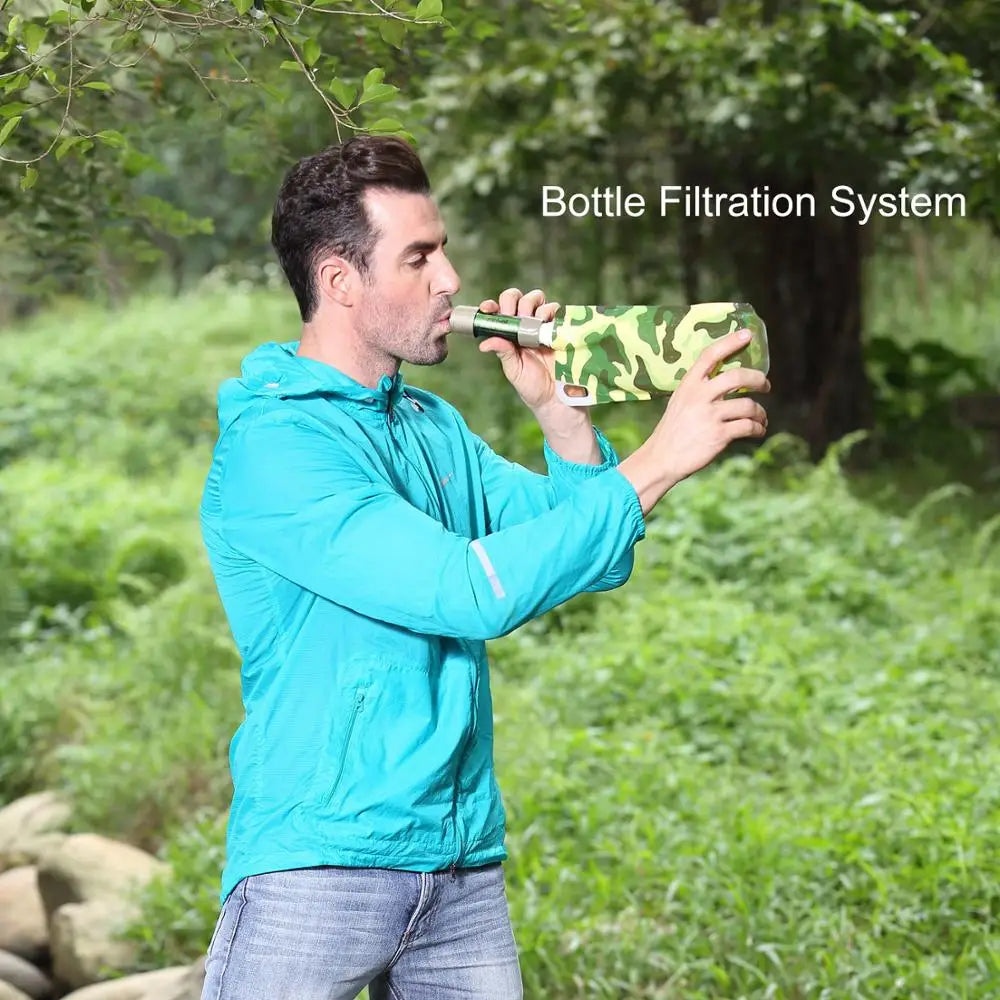 Lightweight 2000 Liters Filtration Capacity Outdoor Camping Hiking Emergency Supplies