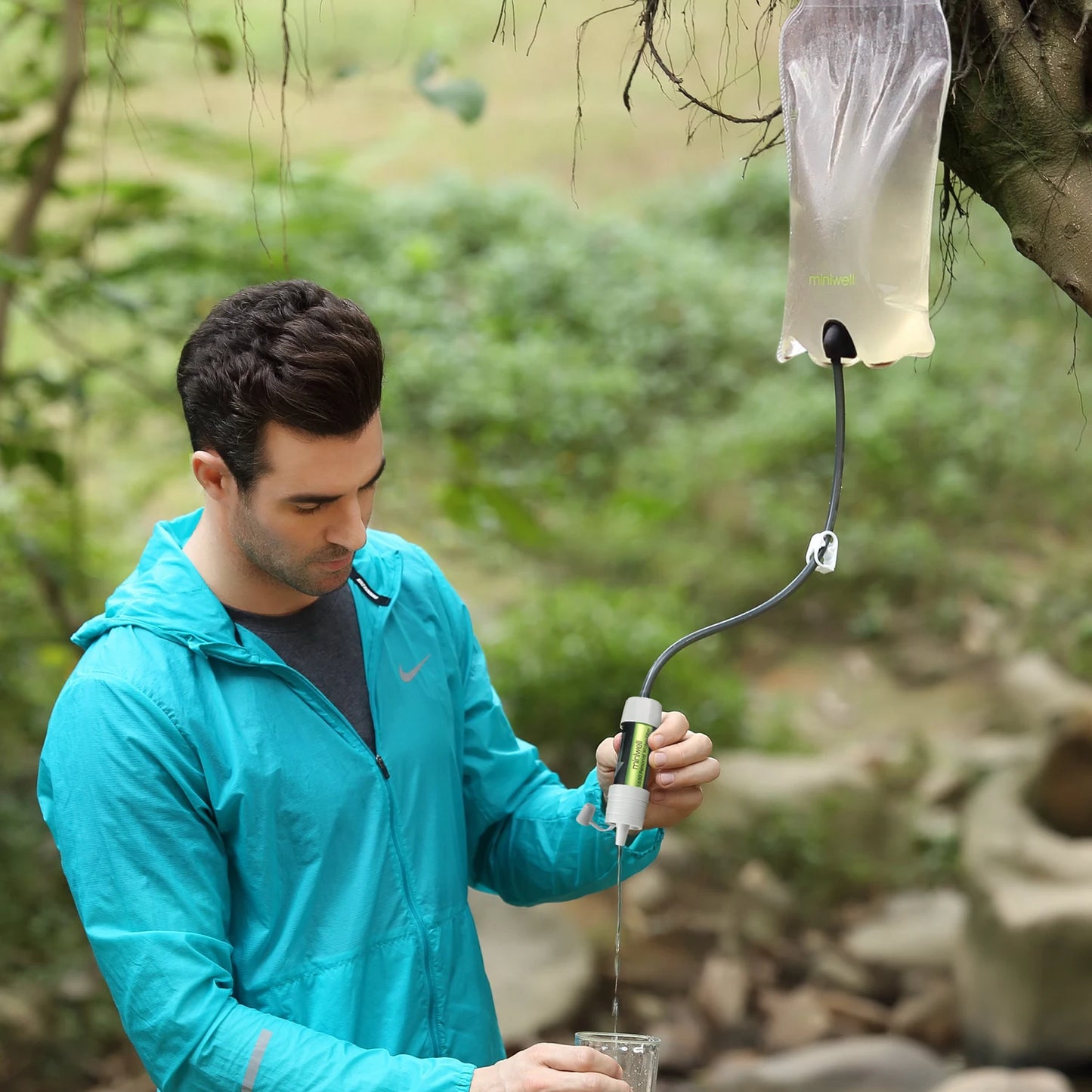 miniwell water purifier & straw filter survival emergency kit for hiking,camping,survival,emergency