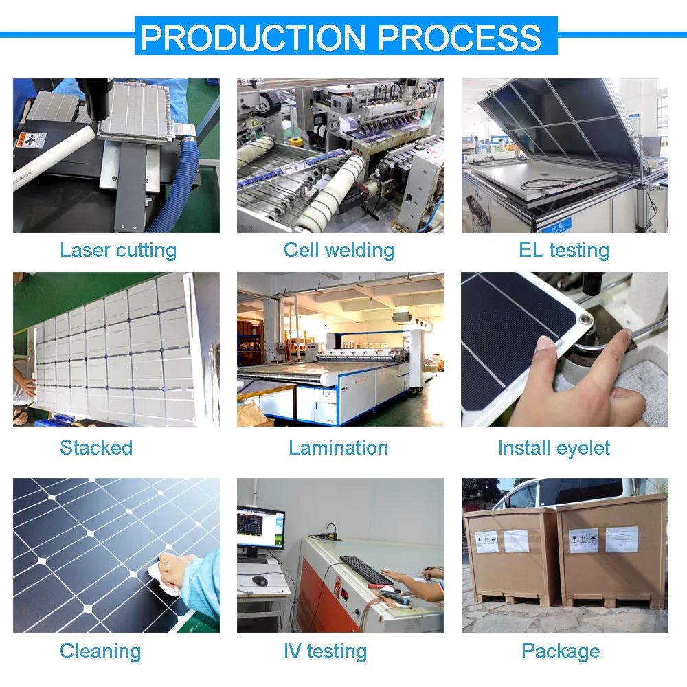 12V Flexible Solar Panel 600W 100W 200W 300W 400W 500W Bendable Waterproof Monocrystalline RV Boat