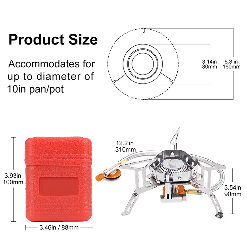 Camping Wind Proof Gas Burner Strong Fire Stove-Heater Tourist Kitchen Survival Trips