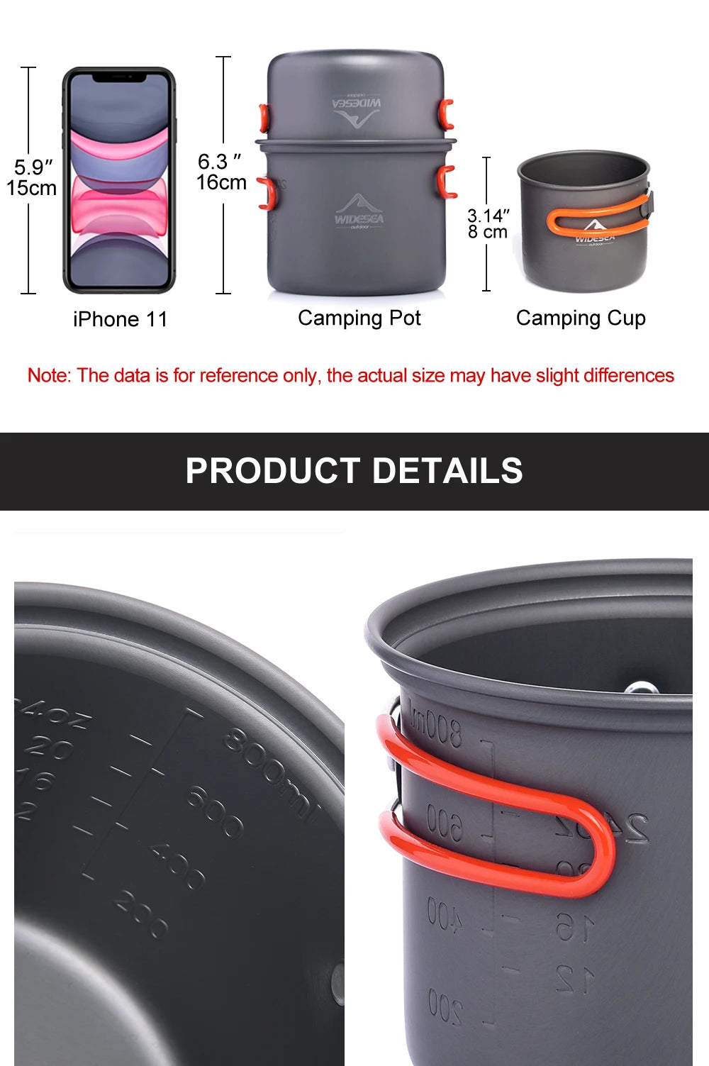 Camping Cookware Set Tableware Burner Stove Folding Knife Fork Portable Pot