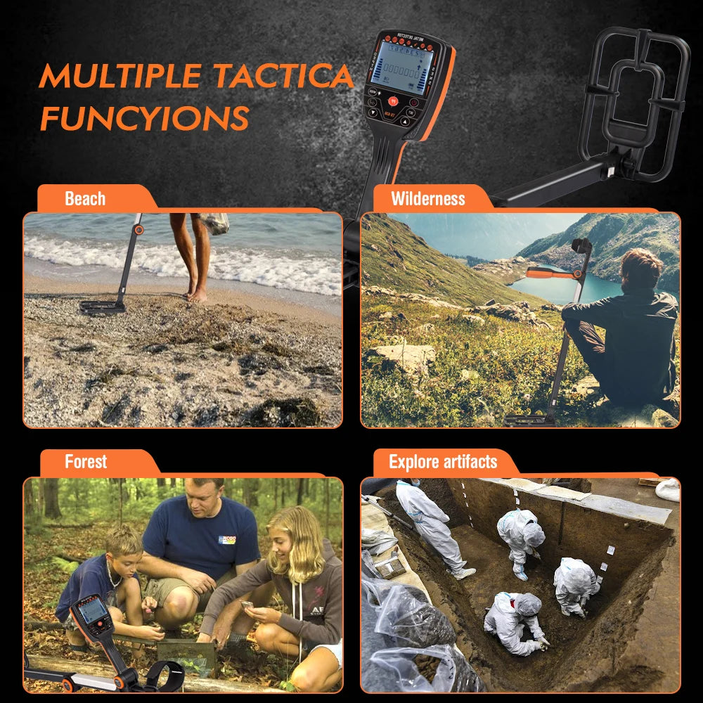 TX-630 Foldable Metal Detector Professional Wtrproof, Adjust, Fold Metal Detectors Accuracy Light