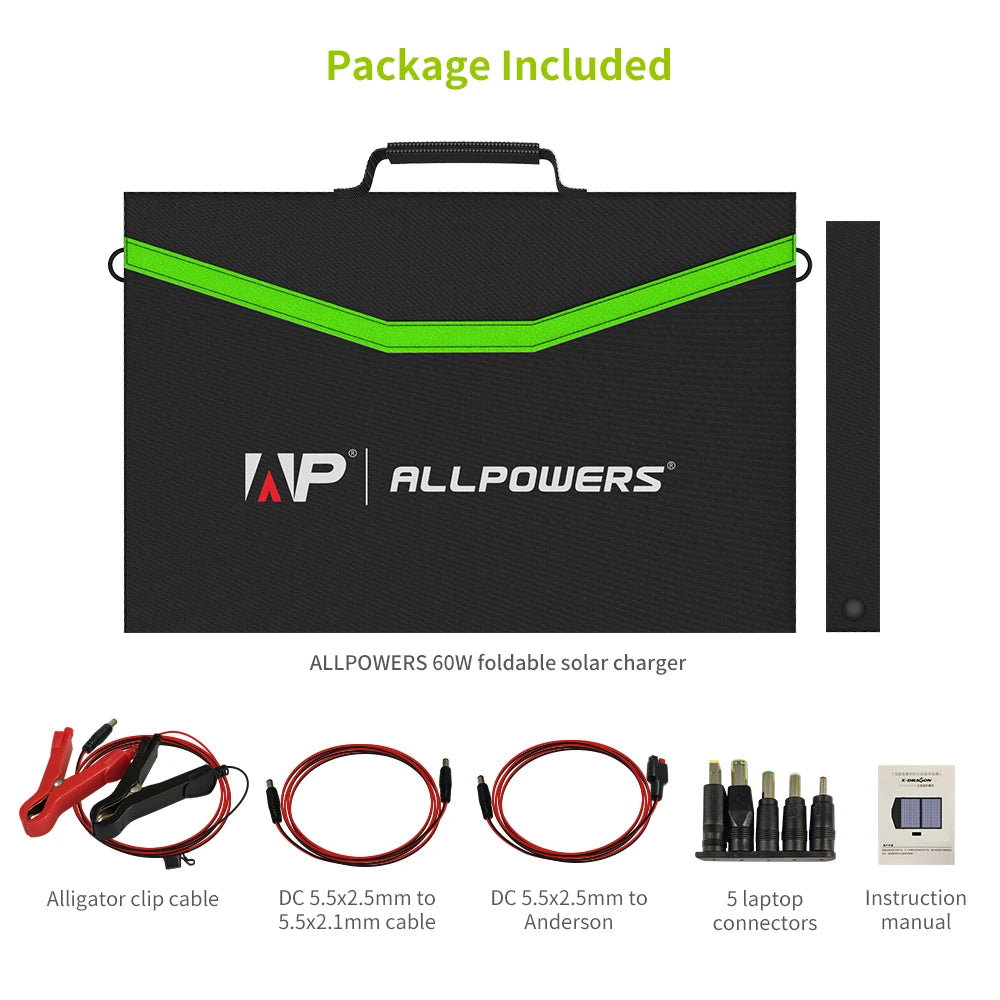 400W / 200W / 140W / 100W / 60W Solar Charger，Portable Waterproof Fold solar Panel, Camping RV Roof
