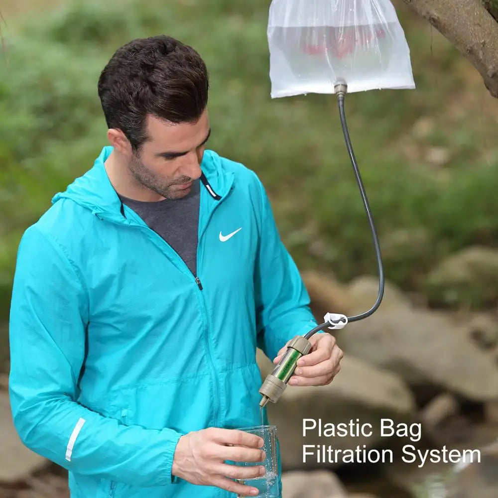 Lightweight 2000 Liters Filtration Capacity Outdoor Camping Hiking Emergency Supplies