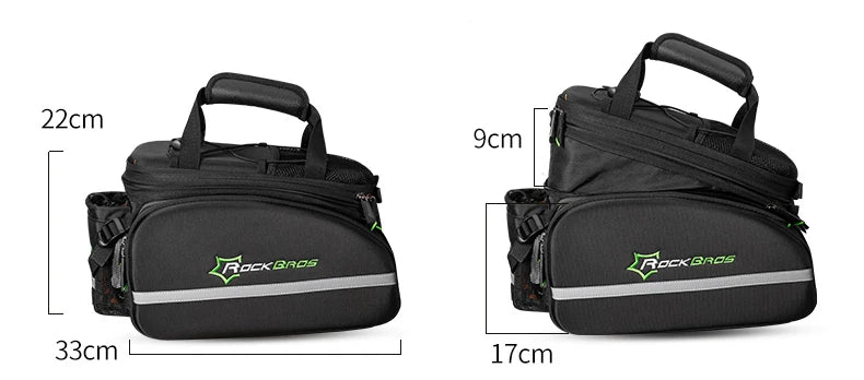 Carrier 3 In 1 Bicycle Trunk Bags Waterproof MTB Road Cycling 35L Travel Luggage Cargo Bags