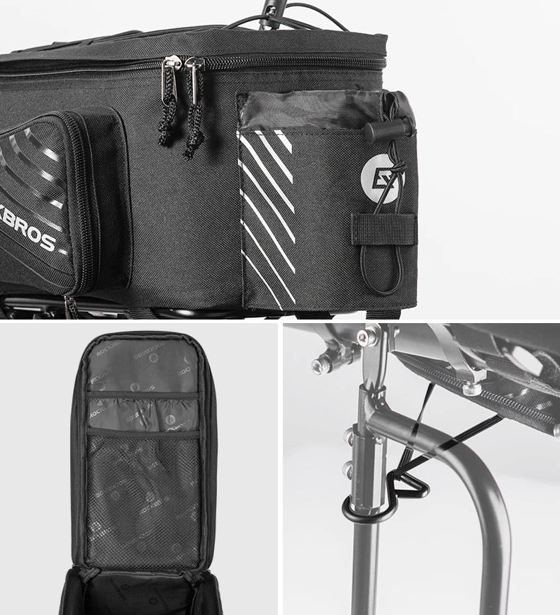 Carrier 3 In 1 Bicycle Trunk Bags Waterproof MTB Road Cycling 35L Travel Luggage Cargo Bags