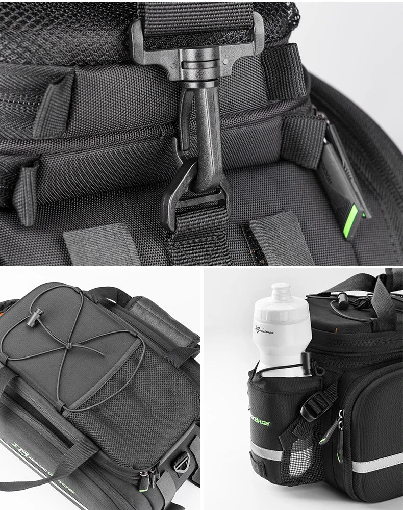 Carrier 3 In 1 Bicycle Trunk Bags Waterproof MTB Road Cycling 35L Travel Luggage Cargo Bags