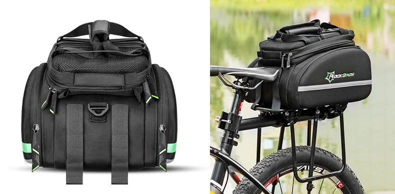 Carrier 3 In 1 Bicycle Trunk Bags Waterproof MTB Road Cycling 35L Travel Luggage Cargo Bags