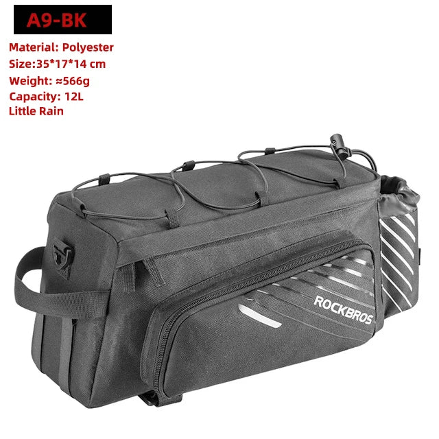 Carrier 3 In 1 Bicycle Trunk Bags Waterproof MTB Road Cycling 35L Travel Luggage Cargo Bags