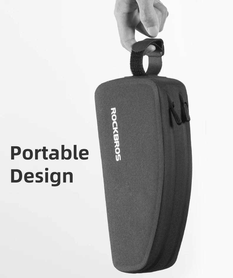 Bicycle Bag Waterproof Cycling Top Front Tube Frame  Large MTB Road Bicycle  Black