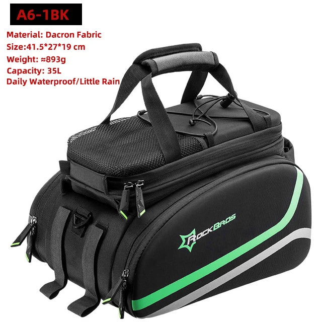Carrier 3 In 1 Bicycle Trunk Bags Waterproof MTB Road Cycling 35L Travel Luggage Cargo Bags