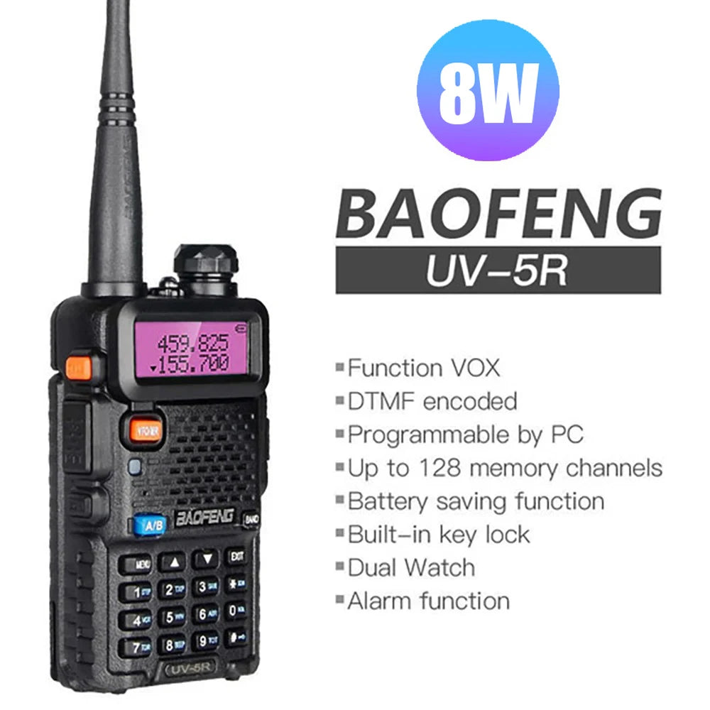 dual band amateur radio 5w uhf vhf radio remote handheld walkie talkie Baofeng UV-5R