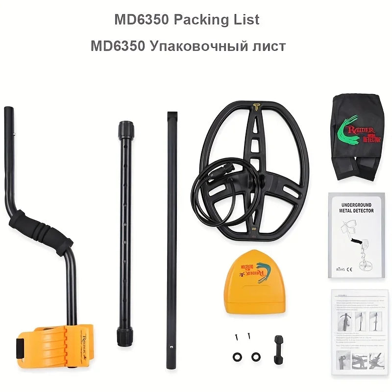 Underground Metal Detector Gold ,Treasure Hunt MD6350 Professional Detecting Equipment 2 yr warranty