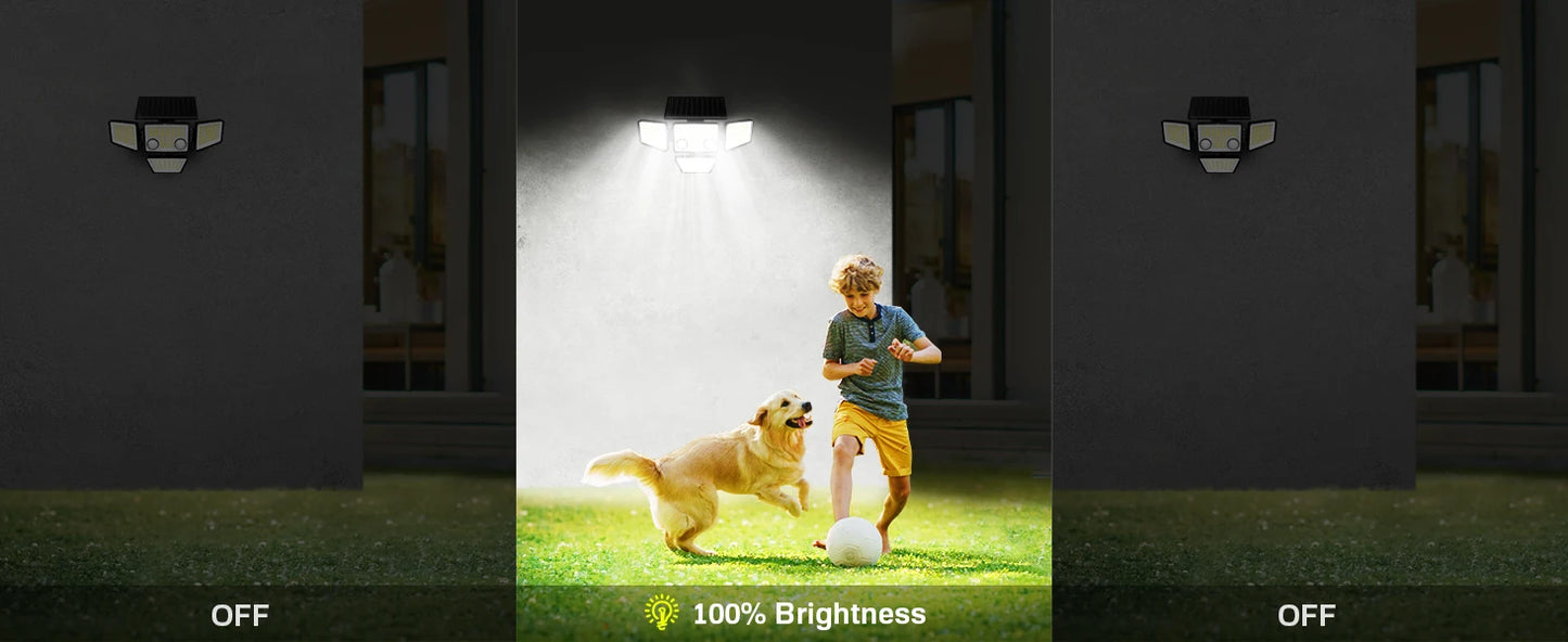 Solar Outdoor Lights - 3000LM 188 LED Motion Sensor Lights Security Lights for Backyard Patio