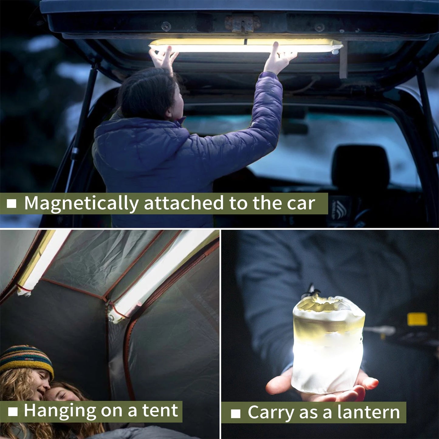 Rechargeable Portable Camping Strong Light Waterproof 2000 mAh Tent Lamp Spotlight Repair Lighting
