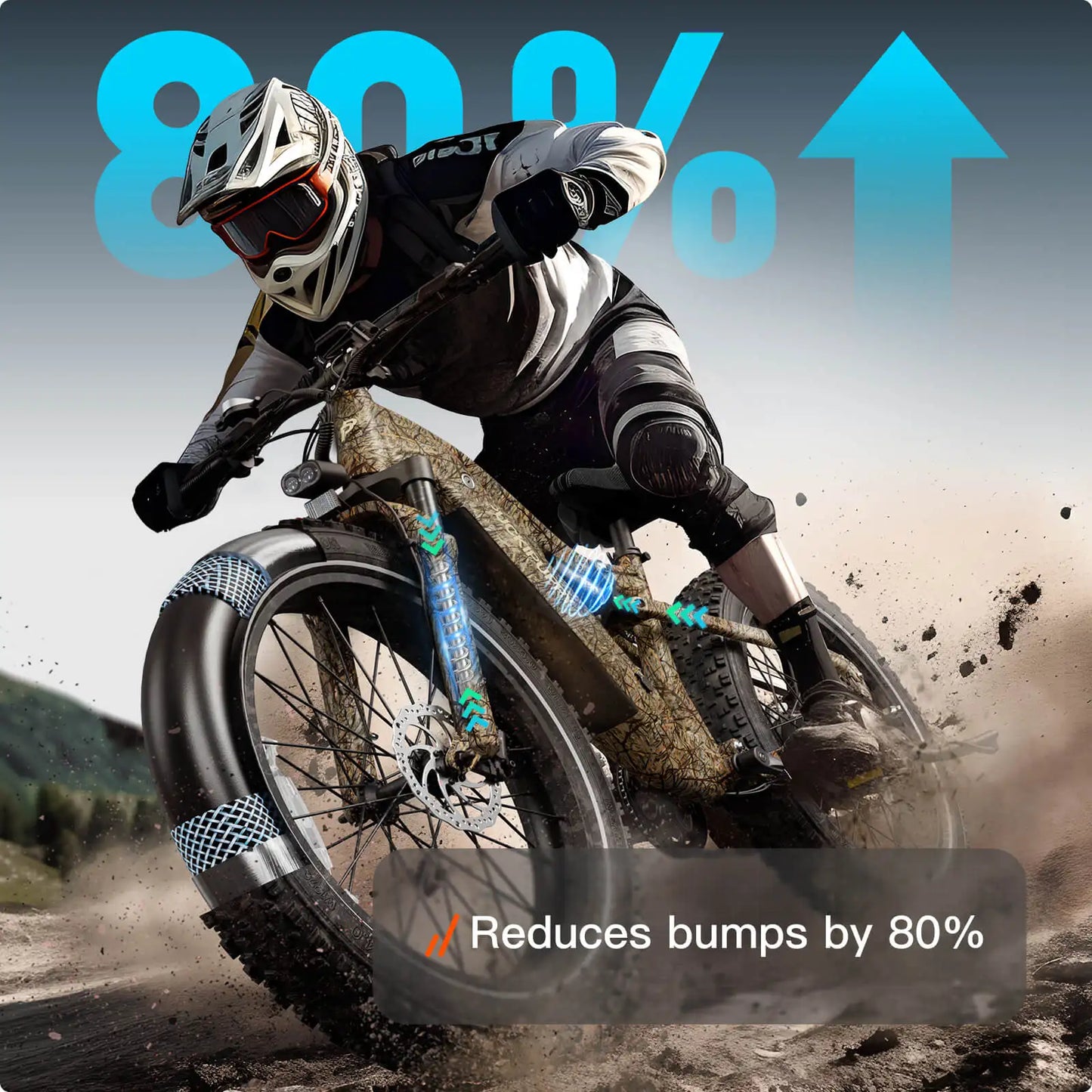 PUCKIPUPPY Lab-pro E-Bike 26" Fat Tire Full Suspension Mountain1350W 48V 20AH Ebike 2-Yr Warranty